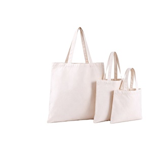 Natural Cotton Canvas <b>Tote</b> Bag Multiple Sizes - Eco Friendly Reusable Shopping Bag with Padded Handle for Bulk Order - Product Image 1