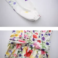 Robe élégante à manches longues avec col montant, taille haute, coupe ajustée en polyester pour le printemps et l'automne – Vente en gros
