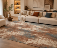 Tapis d'intérieur lavable en fausse fourrure de cachemire, motif abstrait moderne, antidérapant, pour la décoration intérieure