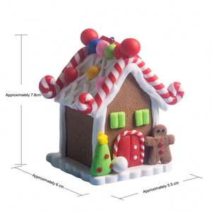 Полимерная глина + Декоративный домик-снеговик/мороженое для интерьера - Product Image 1