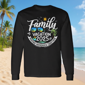 T-shirt à manches longues pour vacances en famille 2025, chemise assortie pour les voyages d'été à la plage - Product Image 3