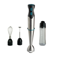 Mixeur Plongeant 1200W en Acier Inoxydable avec Moteur en Cuivre Pur, Commandes à Bouton-Poussoir, Vitesse Variable, Faible Bruit pour Smoothies