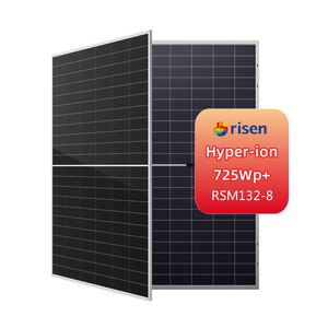Panneaux solaires photovoltaïques à double vitrage HJT de type N à demi-cellules Risen/Trina/Tongwei 700W-725W à haute efficacité - Product Image 1