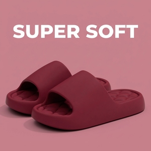 Pantoufles d'intérieur EVA avec semelle épaisse antidérapante, confortables et rembourrées, pour hommes et femmes, toutes saisons, usage quotidien - Product Image 1