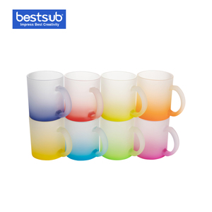 BestSub Wholesale Personalized 11oz Tea Cup Sublimation Frosted Glass Photo Coffee Mug (B1G-01) - Product Image 1