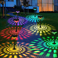 14 LED RGB de 35 cm, ABS, IP65, Patrón de Explosión Estelar de 360 Grados, Control Remoto, Funciona con Batería, Decoración Festiva, Luz Solar para Jardín