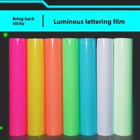 Film thermocollant (HTV) photoluminescent fluorescent PU lumineux, hautement personnalisable, facile à décoller pour vêtements – Nouveauté !