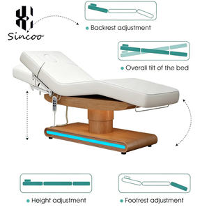High Quality Spa 4 Motors with <b>LED</b> Beauty Massage <b>Bed</b> High Load Bearing Stainless Steel Wood Material Face <b>Bed</b> for Beauty Salon - Product Image 4