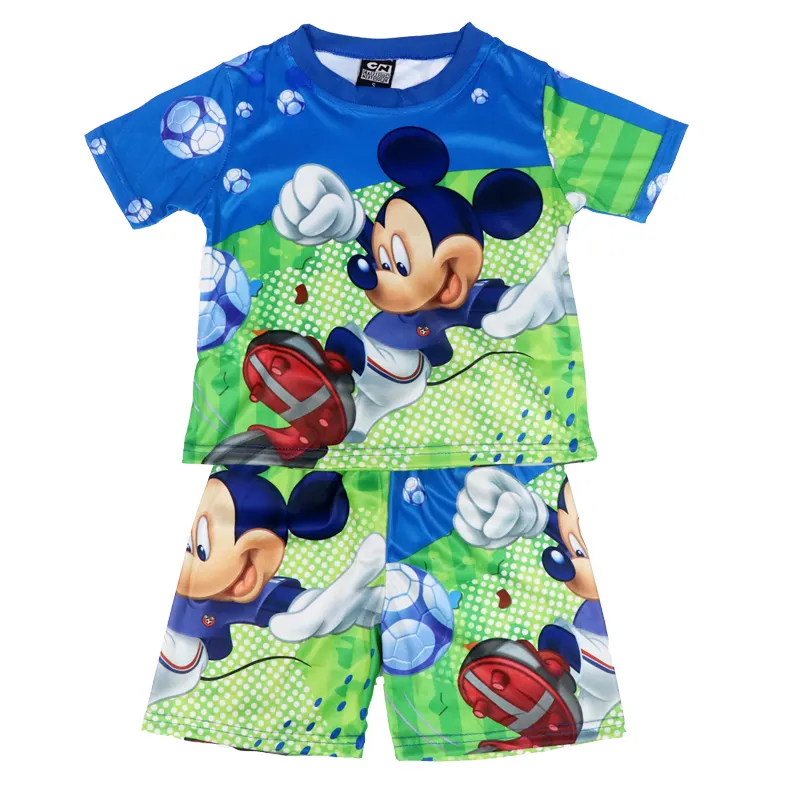 2022 Nieuwe Zomer Korte Mouwen Cartoon Kleding Kinderkleding Kinderen Shorts Pyjama Outfits Jongens Sets Mickey