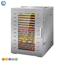 16-laags modulaire commerciële gedroogde-fruitmachine, roestvrijstalen voedseldroger, fruit- en vleesjerky-droger