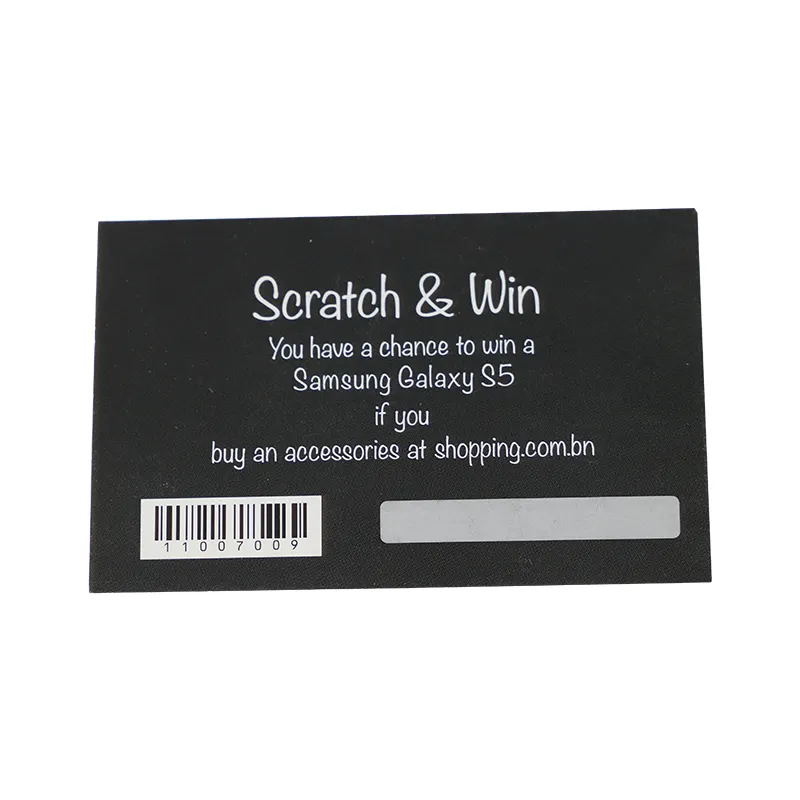Wholesale High Quality Printing Discount Scratch Loyalty Gift Lottery Sticker Card