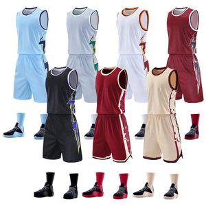Groothandel Goedkope 100% Polyester Gesublimeerd Mesh Basketbal Jersey Snel Droog Vochtafvoerende Tanktops Voor Mannen Ademende Set - Product Image 1