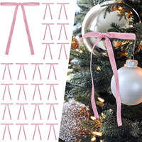 Ensemble de nœuds décoratifs en velours pour sapin de Noël, ornements suspendus, rouge rouille, vente en gros, personnalisable OEM