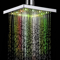 Pomme de douche LED clignotante usb, pommeau de douche, 7 couleurs, ne nécessite pas de batterie automatique
