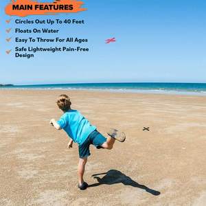 Boomerang souple pour enfants et adultes, disque volant à trois ailettes, jeux interactifs de plein air, jouets sportifs d'extérieur - Product Image 3