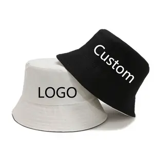 HB0001 chapeau de seau blanc vierge personnalisé à motif imprimé, sombrero de cubo uni réversible, chapeau de seau sublimé