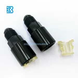 Kangbo 6AN -6AN AN6 Black Aluminum Straight AN to Female Quick Connect for Oil Fuel Line Hose