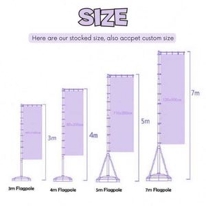 Drapeau publicitaire extérieur en tissu polyester, bannière de rue moderne, cadre en aluminium, résistant au vent - Product Image 2