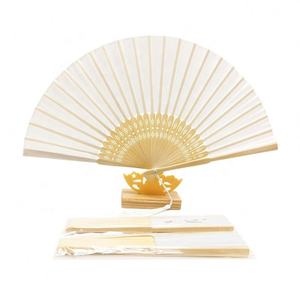 Custom Folk Art Painted Sublimation Folding Bamboo <b>Wedding</b> Hand <b>Fan</b> for Bride - Product Image 3