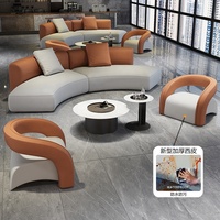 Ensemble de mobilier de luxe léger pour hall d'hôtel, salon de beauté, club, bureau de vente, table de négociation et chaises – Idéal pour les espaces professionnels et de loisirs