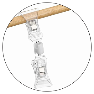 Pince de présentation double face pour étiquettes de prix transparentes, support de signalisation en plastique pour supermarché, vente chaude - Product Image 5