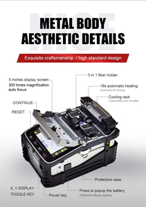 AI-7C Fiber Splicing Machine 6 Motors 8 Seconds Welding FTTH Optical Fiber Welding Machine Fiber Splicer - Product Image 5
