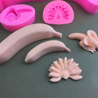 Moule à gâteau en mousse en forme de banane hyper-réaliste 3D, résistant au four, professionnel, pour dessert français, modèle H3664-3667