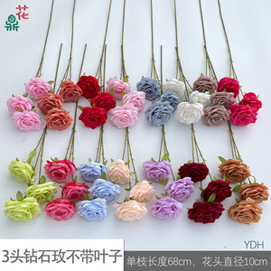 Fleurs artificielles en soie, rose à tige unique, décorations pour arche de mariage, style classique moderne, fabriqué en Chine - Product Image 4