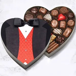 럭셔리 선물 초콜릿 상자 심장 모양의 상자 초콜릿 포장 아버지의 날