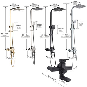 Черный душевой смеситель для ванной - Product Image 6