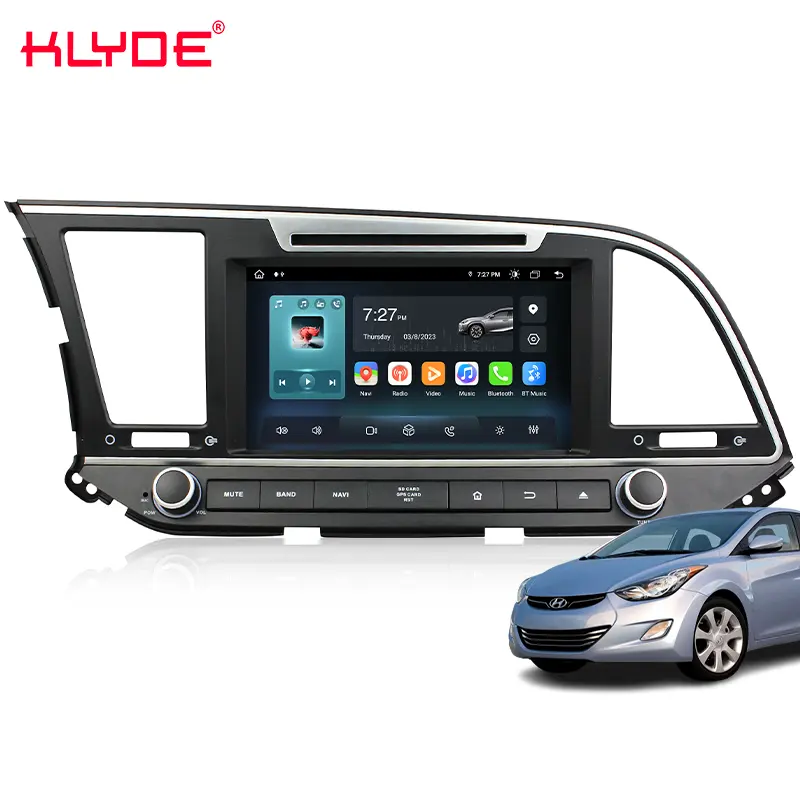 8 + 128 ГБ Android 13 Автомагнитола мультимедийный DVD-плеер для Hyundai Elantra 2008-2021 беспроводной CarPlay экран