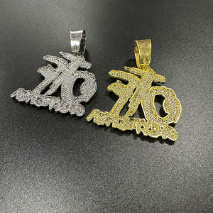 NL2124 Hip Hop uniquement <span class=keywords><strong>la</strong></span> famille diamond iced out busto down key choke neck o block catena a maglia <span class=keywords><strong>cubana</strong></span> logo otf - Product Image 2