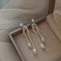 Boucles d'oreilles Aimgal géométriques à pampilles et perles baroques, design fermoir pour amoureux, broche en argent 925, bijoux pour fêtes et vacances