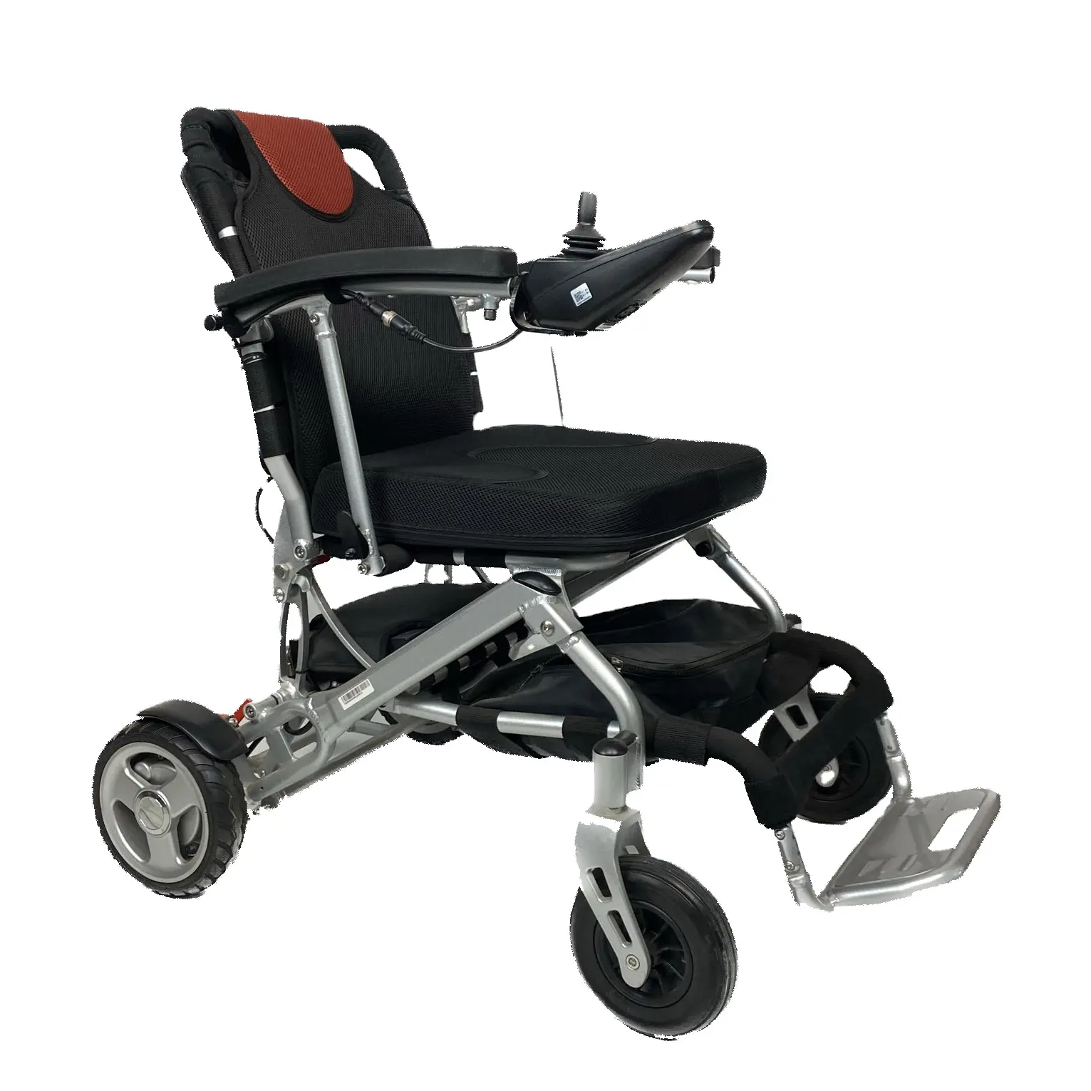 Kursi roda listrik baterai lithium-ion dapat dilipat dan ringan bersertifikasi CE untuk orang tua dan Disabilitas