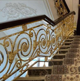 Panneau de clôture décoratif en métal doré de luxe, motif floral en fer forgé, design de portail, garde-corps de balcon de jardin, panneau personnalisé - Product Image 2