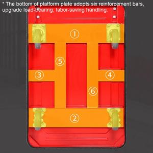 Carro de empuje manual a buen precio plegable 150kg 300kg 500kg plataforma de perfil de acero Carro de carga - Product Image 4