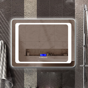 De alta calidad de la pared <span class=keywords><strong>espejo</strong></span> iluminado Sensor táctil de plata decorativo <span class=keywords><strong>espejo</strong></span> de baño <span class=keywords><strong>con</strong></span> visualización de la hora - Product Image 4