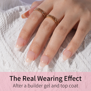 OEM Gel Nail Natural Pre-diseño Translúcido Color Gel Tips Square Coffin <span class=keywords><strong>Ballet</strong></span> Almendra Nail Press On Soft Gel French Nail Tips - Product Image 5