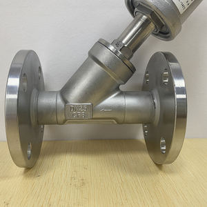 Collegamento flangia 25 bar acciaio inossidabile 304 ritorno a molla aria acqua vapore valvola pneumatica a sede ad angolo controllo aria sede angolare Val - Product Image 4