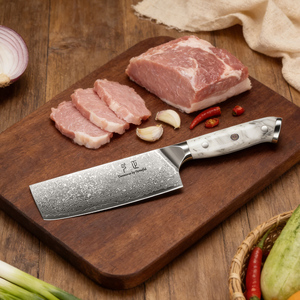 Juego de <span class=keywords><strong>Cuchillos</strong></span> Damasco de 2 Piezas y 67 Capas Homeful, Cuchillo Nakiri y Cuchillo para Pelar con Mango de Turquesa Blanca de Lujo - Product Image 3