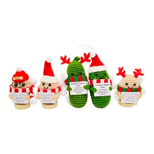 Regalo creativo per gli <span class=keywords><strong>amici</strong></span> bambola di natale all'uncinetto fatto a mano in <span class=keywords><strong>maglia</strong></span> di peluche - Product Image 2