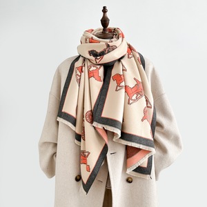 Faux Cashmere Reversible mềm tua khăn choàng, mùa đông của phụ nữ dày xe cổ ấm hơn, phong cách Châu Âu thanh lịch ấm khăn - Product Image 5