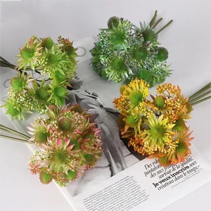Mô phỏng <span class=keywords><strong>Echinacea</strong></span> Chất lượng cao 27cm nhân tạo coneflower bó hoa lụa hoa cô dâu bó hoa trang trí đám cưới - Product Image 1