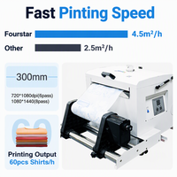Imprimante DTF semi-automatique Fourstar 2026 600mm XP600 à 2 têtes, encre pigmentée, garantie 1 an, multicolore, facile à utiliser, pour textile et transfert thermique