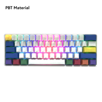 Keyboard Mini Nirkabel Mekanik Gateron Switch RGB Backlit Anti-Ghosting Programmable 61 Tombol untuk PC Gaming Gamer