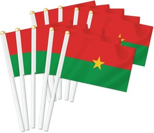 ธง <span class=keywords><strong>bhutan</strong></span> ขนาด14*21ซม. ผ้าโพลีเอสเตอร์ปรับแต่งได้สำหรับการเฉลิมฉลองกลางแจ้งและกีฬาธง Burkina ขนาดเล็ก - Product Image 2
