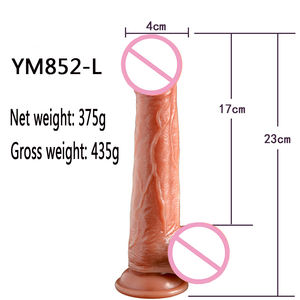 Mainan Seks Dewasa Berkualitas Tinggi yang Laris Terjual, Dildo Masturbator Wanita Ukuran Besar dari Silikon Cair Lembut dengan Suction Cup yang Kuat - Product Image 2