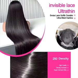 วิกผมด้านหน้าลูกไม้ใส13x4 13X6 HD วิกผมบราซิลหนา5x5วิกผมมนุษย์ติดกาวผมตรงกระดูกสำหรับผู้หญิงความหนาแน่น250 - Product Image 4