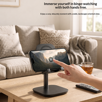Support de bureau réglable et extensible MoxB à rotation 360 degrés pour téléphone et tablette, idéal pour le streaming en direct
