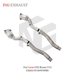 Tubo de Escape de Acero Inoxidable de Alto Flujo ING Ferrari para Ferrari <span class=keywords><strong>GTC4Lusso</strong></span> V12 con Protector de Calor, Piezas de Escape de Alta Calidad - Product Image 5